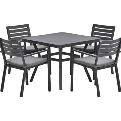 Garden Impressions Amarillo tuinset 5-delig - Mina tuintafel 90x90 cm