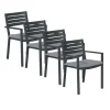 Garden Impressions Amarillo tuinstoel donker grijs - 4 stuks