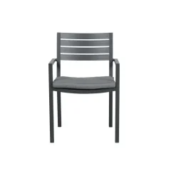 Garden Impressions Amarillo tuinstoel donker grijs - 4 stuks