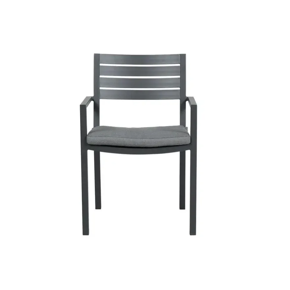 Garden Impressions Amarillo tuinstoel donker grijs - 4 stuks