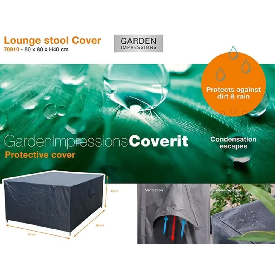 Garden Impressions Beschermhoes hocker 77x77xH40 cm