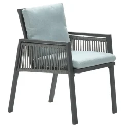 Garden Impressions Brendon lounge dining stoel - licht en mint grijs