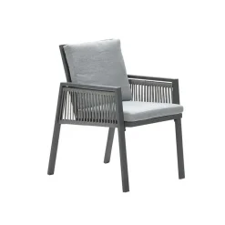 Garden Impressions Brendon lounge dining stoel - licht en mint grijs