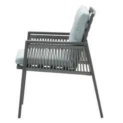 Garden Impressions Brendon lounge dining stoel - licht en mint grijs