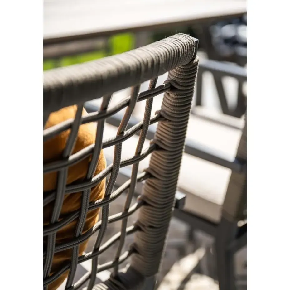 Garden Impressions Burela tuinstoel taupe - 2 stuks