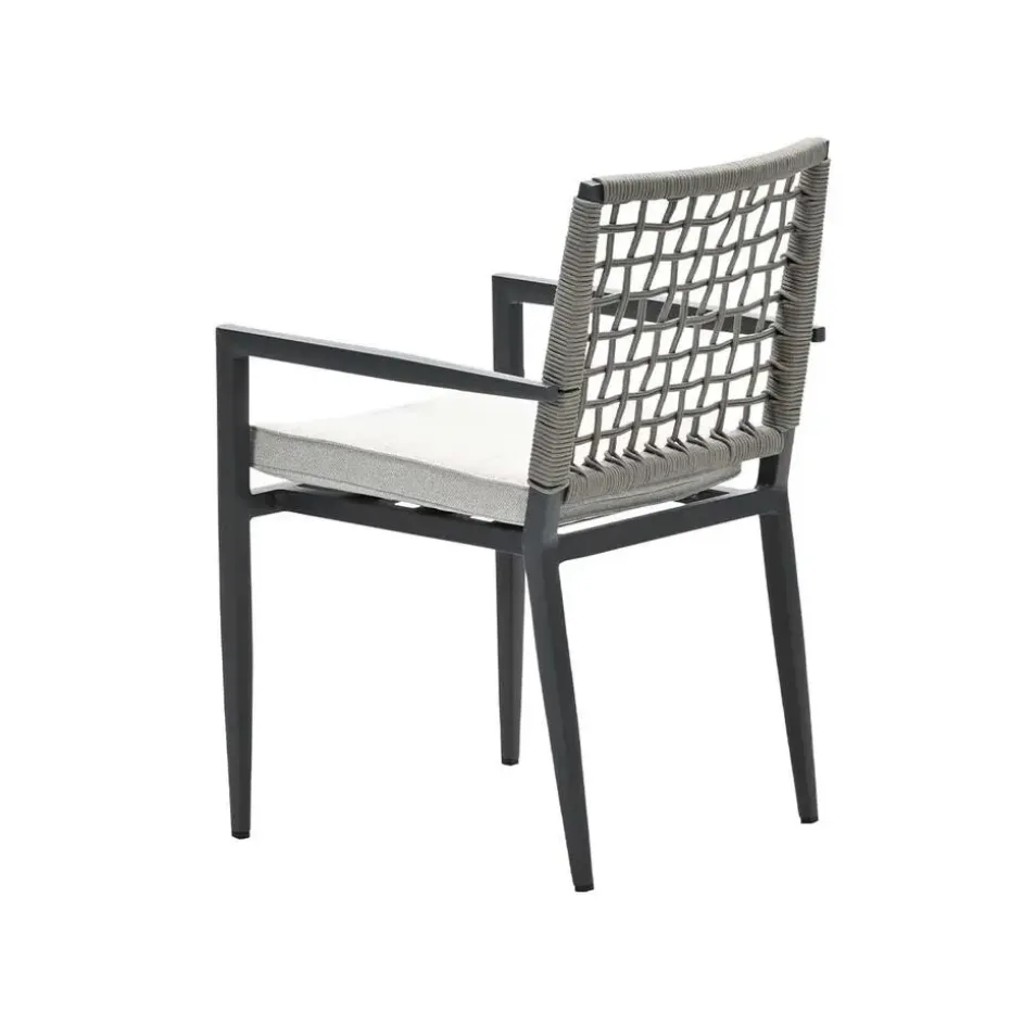 Garden Impressions Burela tuinstoel taupe - 2 stuks