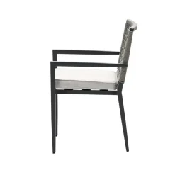 Garden Impressions Burela tuinstoel taupe - 2 stuks