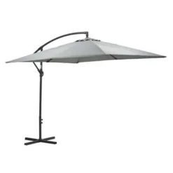 Garden Impressions Corfu parasol 250x250 - donker grijs - licht grijs