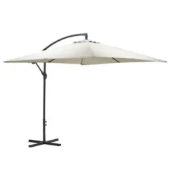 Garden Impressions Corfu parasol 250x250 - donker grijs - zand
