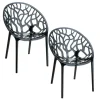 Garden Impressions Crystal tuinstoel zwart - 2 stuks