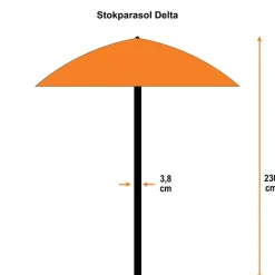 Garden Impressions Delta parasol Ø300 - licht grijs