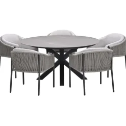 Garden Impressions Delvin tuinset 6-delig - Duuk tuintafel Ø150 cm