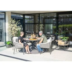 Garden Impressions Delvin tuinset 6-delig - Duuk tuintafel Ø150 cm