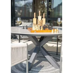 Garden Impressions Delvin tuinset 6-delig - Duuk tuintafel Ø150 cm