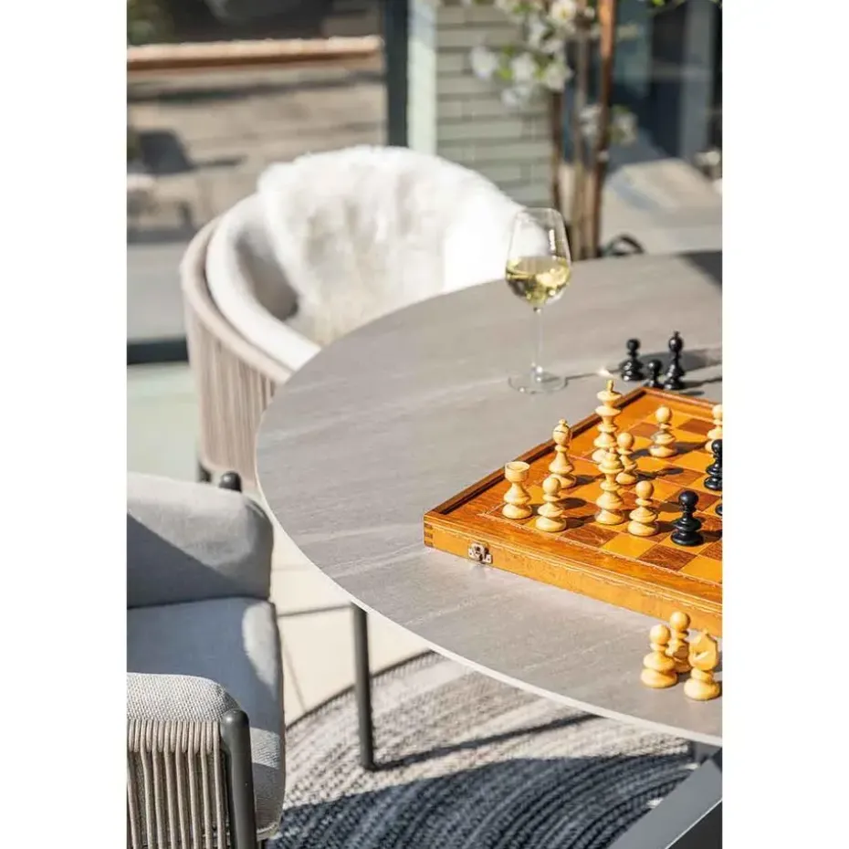 Garden Impressions Delvin tuinset 6-delig - Duuk tuintafel Ø150 cm