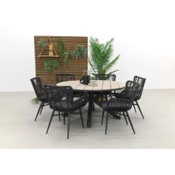 Garden Impressions Edison 148 cm. - ronde tuinset / Jasmine black