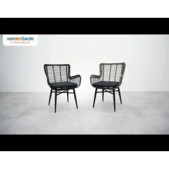 Garden Impressions Edison 148 cm. - ronde tuinset / Jasmine black