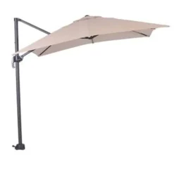 Garden Impressions Hawaii zweefparasol S 250x250 - d. grijs - ecru