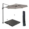 Garden Impressions Hawaii parasol S Ø300 zand + 80kg voet en hoes