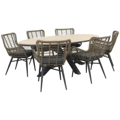 Garden Impressions Jasmine Natural/Edison 220x115 cm. - ovale tuinset