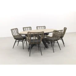 Garden Impressions Jasmine Natural/Edison 220x115 cm. - ovale tuinset