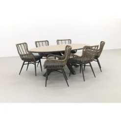 Garden Impressions Jasmine Natural/Edison 220x115 cm. - ovale tuinset