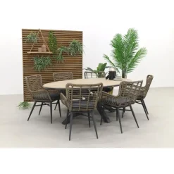 Garden Impressions Jasmine Natural/Edison 220x115 cm. - ovale tuinset