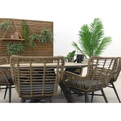 Garden Impressions Jasmine Natural/Edison 220x115 cm. - ovale tuinset