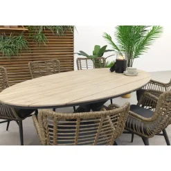 Garden Impressions Jasmine Natural/Edison 220x115 cm. - ovale tuinset