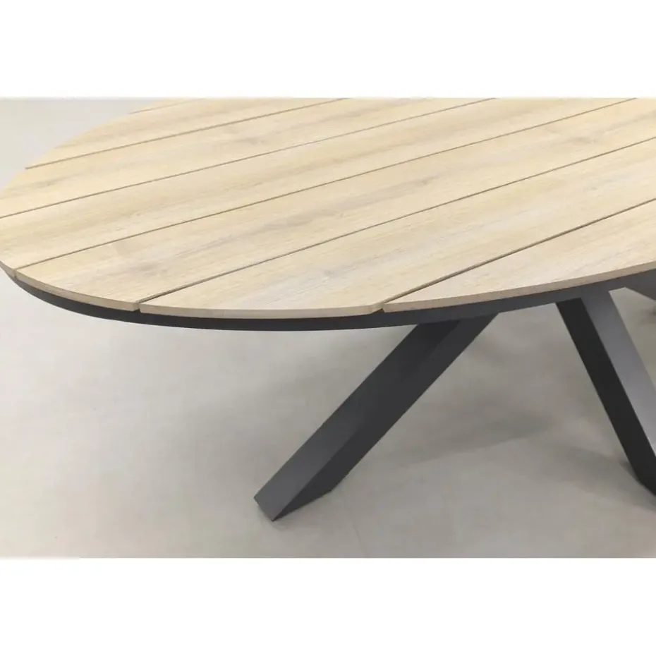 Garden Impressions Jasmine - Black/Edison 220x115 cm. - ovale tuinset