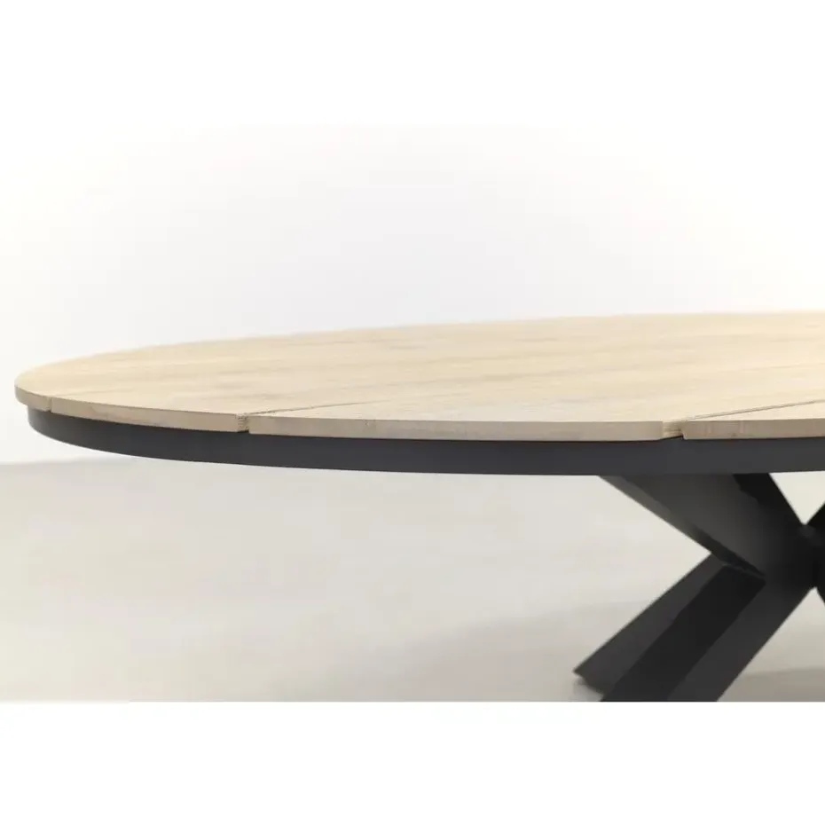 Garden Impressions Jasmine - Black/Edison 220x115 cm. - ovale tuinset