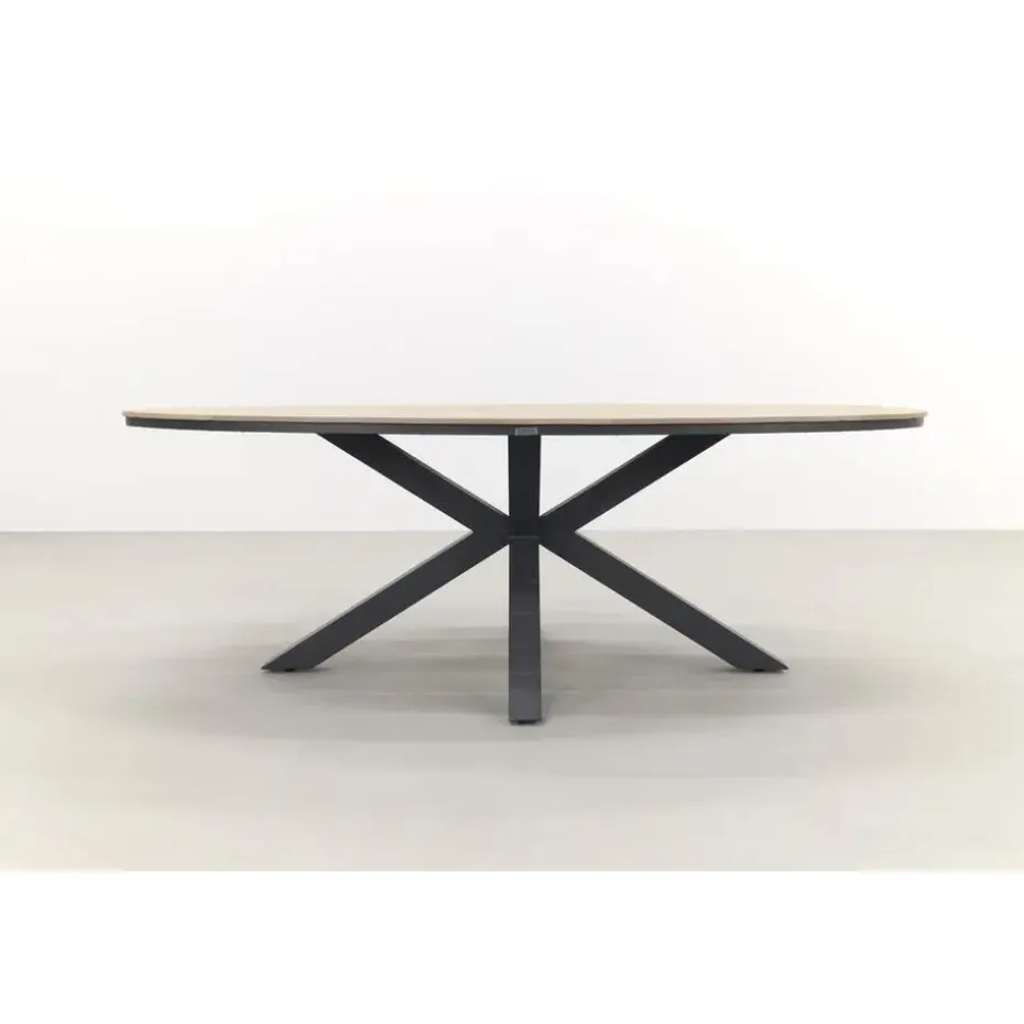 Garden Impressions Jasmine - Black/Edison 220x115 cm. - ovale tuinset