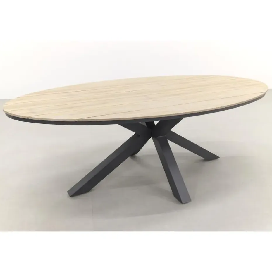 Garden Impressions Jasmine - Black/Edison 220x115 cm. - ovale tuinset