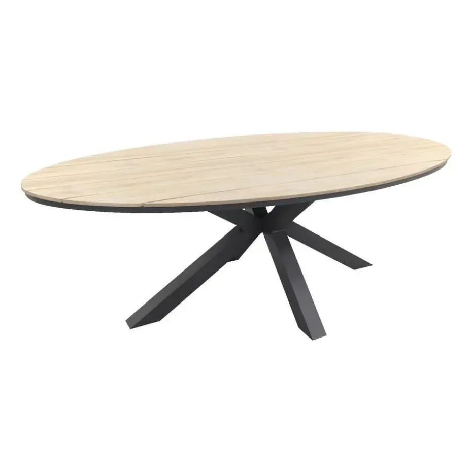 Garden Impressions Jasmine - Black/Edison 220x115 cm. - ovale tuinset