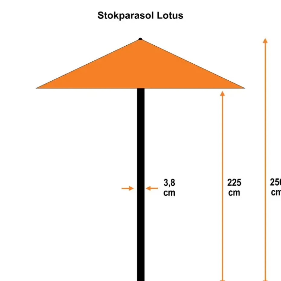 Garden Impressions Lotus parasol 250x250 - zwart