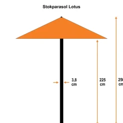 Garden Impressions Lotus parasol 250x250 - donker grijs
