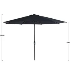 Garden Impressions Lotus parasol Ø300 cm - zwart