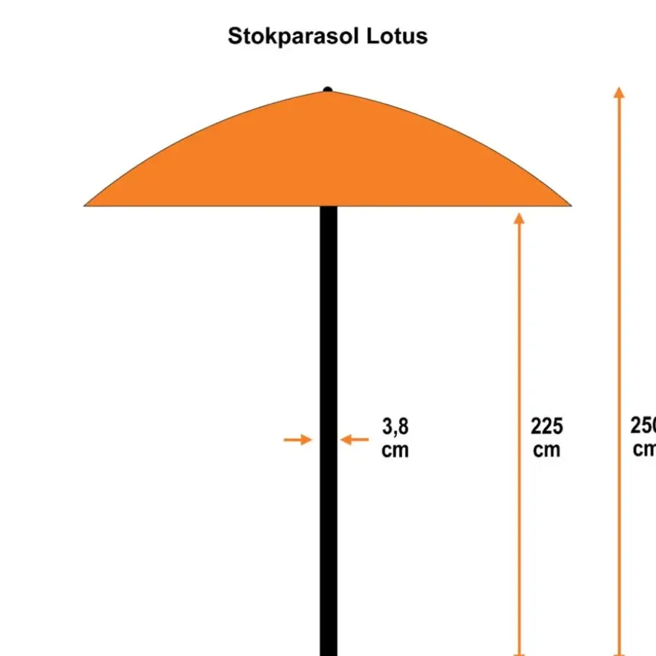 Garden Impressions Lotus parasol Ø300 cm - zwart