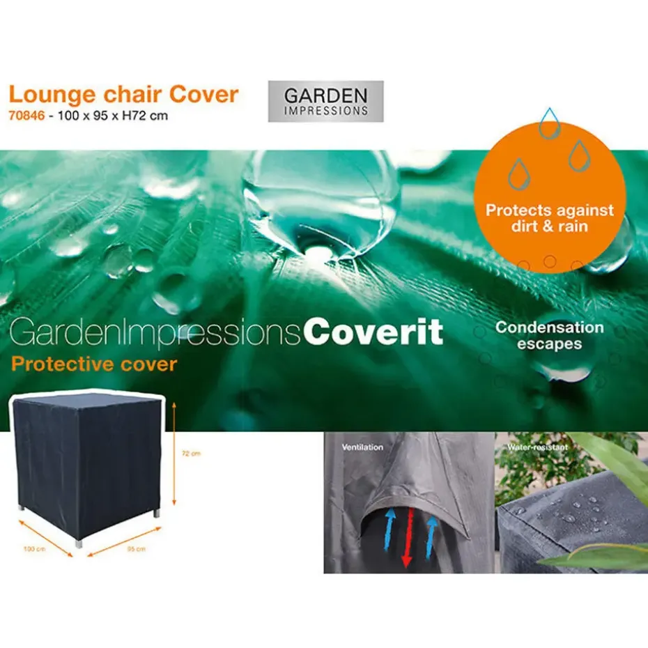 Garden Impressions Lounge tuinstoel beschermhoes - 100x95xH72 cm
