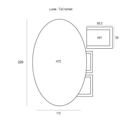 Garden Impressions Lucas Tulli 7-delige tuinset - bruin