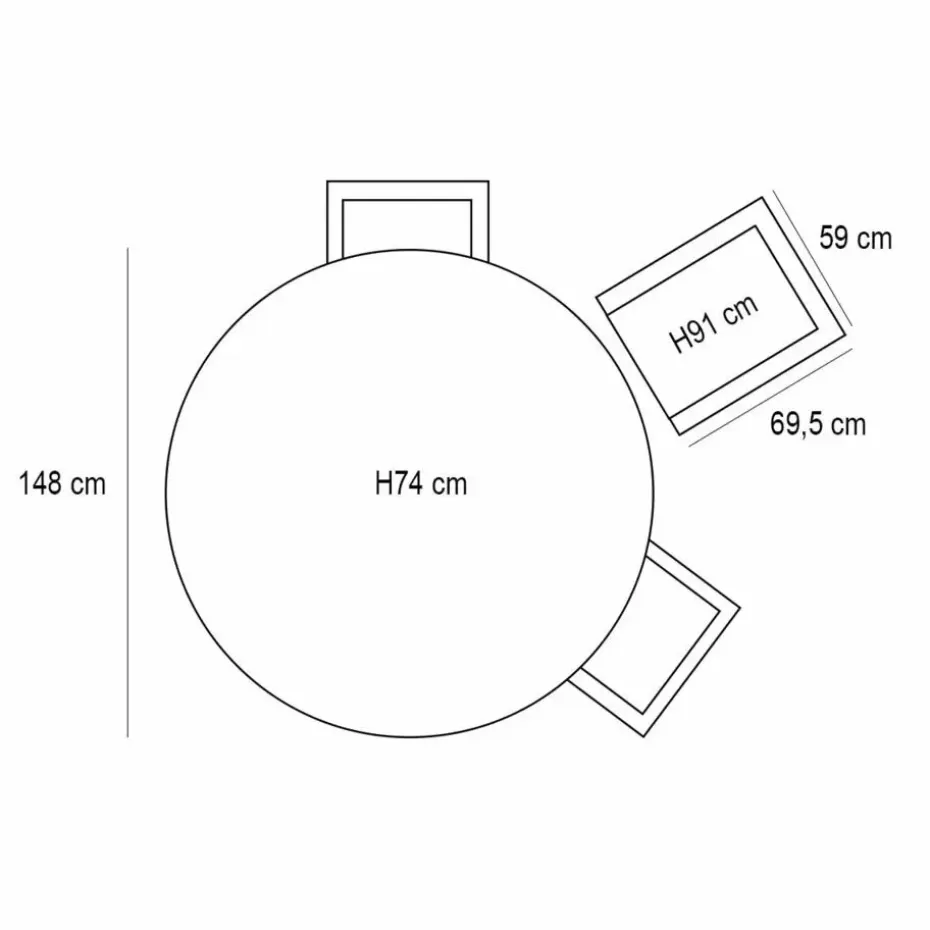Garden Impressions Lucas tuinset 6-delig bruin -Tulli tafel bruin