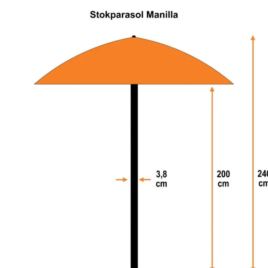 Garden Impressions Manilla parasol Ø250 cm - koper
