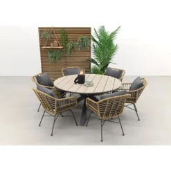 Garden Impressions Margriet naturel / Edison 148 cm. - ronde tuinset
