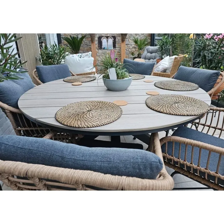 Garden Impressions Margriet naturel / Edison 148 cm. - ronde tuinset