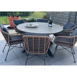 Garden Impressions Margriet naturel / Edison 148 cm. - ronde tuinset