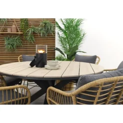 Garden Impressions Margriet naturel / Edison 148 cm. - ronde tuinset