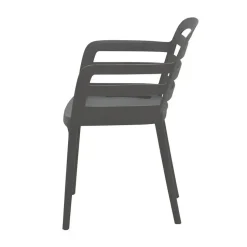 Garden Impressions Mira tuinstoel donker grijs - 2 stuks