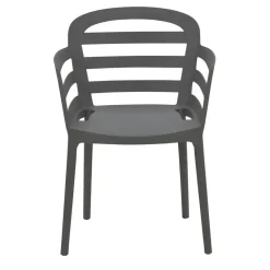 Garden Impressions Mira tuinstoel donker grijs - 2 stuks