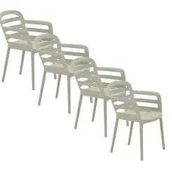 Garden Impressions Mira tuinstoel zand - 4 stuks