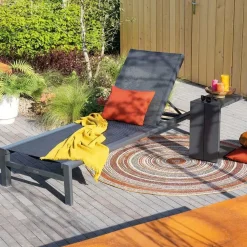 Garden Impressions Palmas ligbed - donker grijs / antraciet